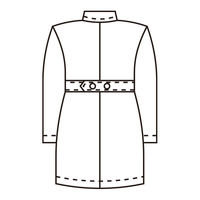 【再検品商品】KAZEN レディース薬局衣 261-93-S 1枚　白衣　ドクターコート（わけあり品）