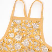 ブロックプリントエプロン イエロー studio CLIP