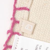 布 カラーステッチタッセルコースター ピンク studio CLIP