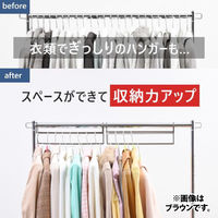 衣類収納アップハンガー  ホワイト 1セット（2本組×3） カワタキコーポレーション