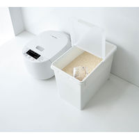 S 密閉米びつ 12kg ホワイト A7514WH 1個 アスベル