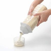 米びつ ろうと ペットボトル用 計量カップ付き こめコレ CH-2140 1セット（1個×3）食洗機対応 曙産業