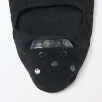 無印良品 レディース 婦人 かかと滑り止め付き 薄手 フットカバー ２３～２５ｃｍ 黒 良品計画