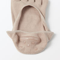 無印良品 レディース 婦人 かかと滑り止め付き 深履き ５本指フットカバー ２３～２５ｃｍ ペールブラウン 良品計画