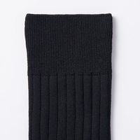 無印良品 メンズ 紳士 足なり直角 リブ編み ビジネス靴下 ２５～２７ｃｍ 黒 良品計画