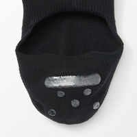 無印良品 メンズ 紳士 足なり直角 かかと滑り止め付き 浅履き スニーカーイン ２５～２７ｃｍ 黒 良品計画