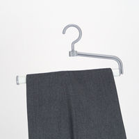 スラックスハンガーEX1段 ロックグレー SLEX-01C-2P（RGY） 1パック(2個入)  サワフジ