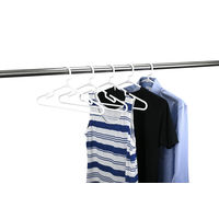 ラウンドハンガー 幅400mm スノーホワイト RD-05-10P（SW） 1セット（10本組）  サワフジ