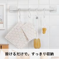 ユメミグサ S字フック　　φ5x75ｍｍ　ホワイト　PE被膜鉄線 OSー21WH　1袋（4個）