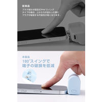 モバイルバッテリー 5000mAh 直挿し Lightning端子一体型 ブルー DE-C58L-5000BU エレコム 1個（直送品）