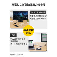 USB Type-C HDMI 変換アダプタ PD100W充電ポート搭載 シルバー ECAD-CHDMI100SV エレコム 1個（直送品）