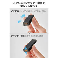 SSD 外付け 500GB USB3.2 Gen2 ノック式 高速 耐衝撃 ブラック ESD-ESK0500GBK エレコム 1個（直送品）