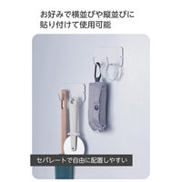 マグネット キッチンツールフック 2個入り 壁掛け (冷蔵庫 壁面 玄関 浮かせる収納) 白 KA-KSLHKWH エレコム 1個（直送品）