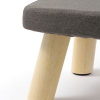 スツール　ファブリックスツール2-ショート チャコール LAKOLE/ラコレ