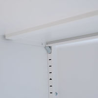 YAMAZEN スチール収納 書庫 両開き 3段 幅800×奥行400×高さ1130mm ホワイト 1台（取寄品）