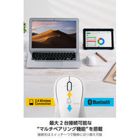ワイヤレスマウス 静音 Bluetooth 無線(USB) 両対応 7ボタン 白 M-MY40MBSWH-G エレコム 1個