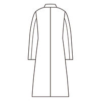 住商モンブラン 女子長袖診察衣 ダブル LL 81-359 1枚　白衣　ドクターコート　レディース（わけあり品）