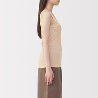 無印良品 レディース 婦人 無染色カップ入りタンクトップ 婦人Ｍ ブラウン 良品計画