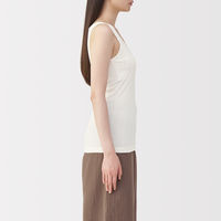 無印良品 レディース 婦人 無染色カップ入りタンクトップ 婦人Ｓ 生成 良品計画