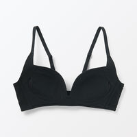 無印良品 レディース 婦人 ノンワイヤー胸の形を整えるブラジャー 婦人Ｍ 黒 良品計画