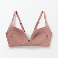 無印良品 レディース 婦人 ノンワイヤー胸の形を整えるブラジャー プラスサイズ Ｓ＋ スモーキーピンク 良品計画