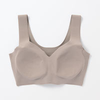 無印良品 レディース 婦人 ひびきにくいハーフトップブラジャー 婦人Ｌ モカブラウン 良品計画