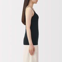 無印良品 レディース 婦人 なめらかブラキャミソール 婦人Ｓ 黒 良品計画