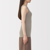 無印良品 レディース 婦人 なめらかブラタンクトップ 婦人Ｌ モカブラウン 良品計画