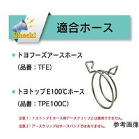 トヨフーズアースホース(TFE)/トヨトップーE100°Cホース(TPE100C)用クリップ 63.5×80.7mm 68-9452-43（直送品）
