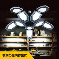 YAMAZEN LEDガレージライト 10000lm 6500K 口金E26 角度調節 屋内用 GL5-1000S 1台