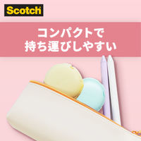 スリーエム(3M) スコッチ メンディングテープ マカロン型テープディスペンサー付 小巻 巻芯径25mm ピンク 幅18mm×長さ10m 1巻