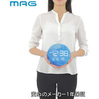 ノア精密 置き時計 デジタル MAG LED カレンダー付き 温度計付き アース 478312 1個（直送品）