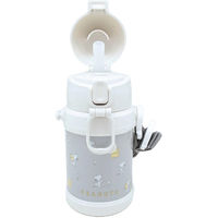 オーエスケー 水筒450ml スヌーピー ストロー付ステンレスボトル 479475 1個（直送品）