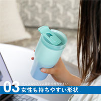 タンブラーストロー付フタ付ANIE 2WAYタンブラー670 ピンク×パープル 1個 保冷保温 シービージャパン