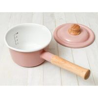 ミルクパン 14cm ホーロー アッシュピンク CTP-14M.AP 1個 IH・ガス火対応 富士ホーロー