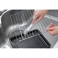 キッチンブラシ コゲ落とし 油汚れ 本体＋取り替え用シート1枚 日本製 1セット（1個×5）まめいた