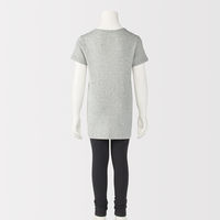 無印良品 キッズ フライス編みクルーネック半袖Ｔシャツ(インナー) １４０ グレー 良品計画