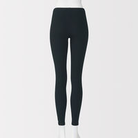 無印良品 レディース 婦人 ストレッチリブ編み レギンス 十分丈 婦人Ｍ 黒 良品計画