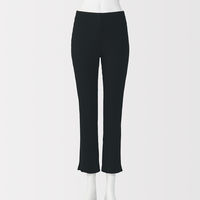 無印良品 レディース 婦人 なめらかリブストレートレギンス 十分丈 婦人Ｌ 黒 良品計画