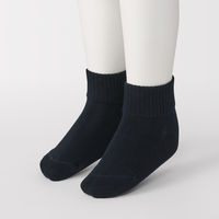 無印良品 キッズ 足なり直角 ショート丈靴下（３足組） １９～２３ｃｍ ブルー・ネイビー・グレー 良品計画