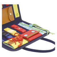 ケーアンドエイチ 留め具14種の練習バッグ(ファスナー、スナップ、ボタン、ひも結び他) 00335196 1個（直送品）