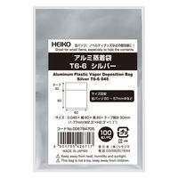 【アルミ蒸着袋】シモジマ HEIKO アルミ蒸着袋(テープ付き) Ｔ 6-6 シルバー 1袋(100枚入) 006794705