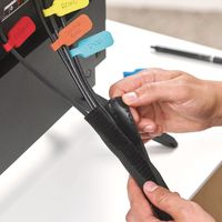 WrapーIt ラップイット ケーブル・コード収納用スリーブ Hook&Loop 1.2m×11.4cm 400ーSHLー48BL 1セット（直送品）