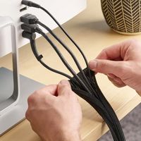 WrapーIt ラップイット ケーブル・コード収納用スリーブ MeshBlack 3m×12mm 400ーSMー10X75BL 1セット（直送品）