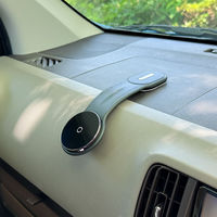 MagSafe対応 車載ワイヤレス充電器 ダッシュボード用 粘着固定 フレキシブルアーム ブラック MagSafe非対応機種・ケースも使える（直送品）