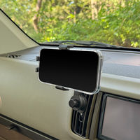 車載ホルダー エアコン吹き出し口用 ブラック  片手でラクラク操作 クリップ固定（直送品）