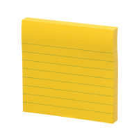 スリーエム(3M) ポストイット ふせん 付箋 強粘着 罫線入りノート 75mm×75mm ビビットイエロー 1冊 630SS-YN