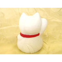 いよせき 招き猫〈右手あげ〉置物 60×50×H70mm 漢白玉 アラバスター 011318-r 1個（直送品）