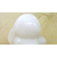 いよせき うさぎ(立ち)干支 置物 65×50×H90mm 漢白玉 アラバスター 011321 1個（直送品）