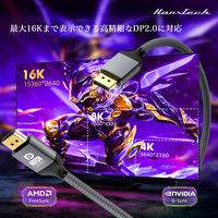 Hanx Hanx-Tech Displayport2.0ケーブル HT-DD16K38BY-3M 1本（直送品）